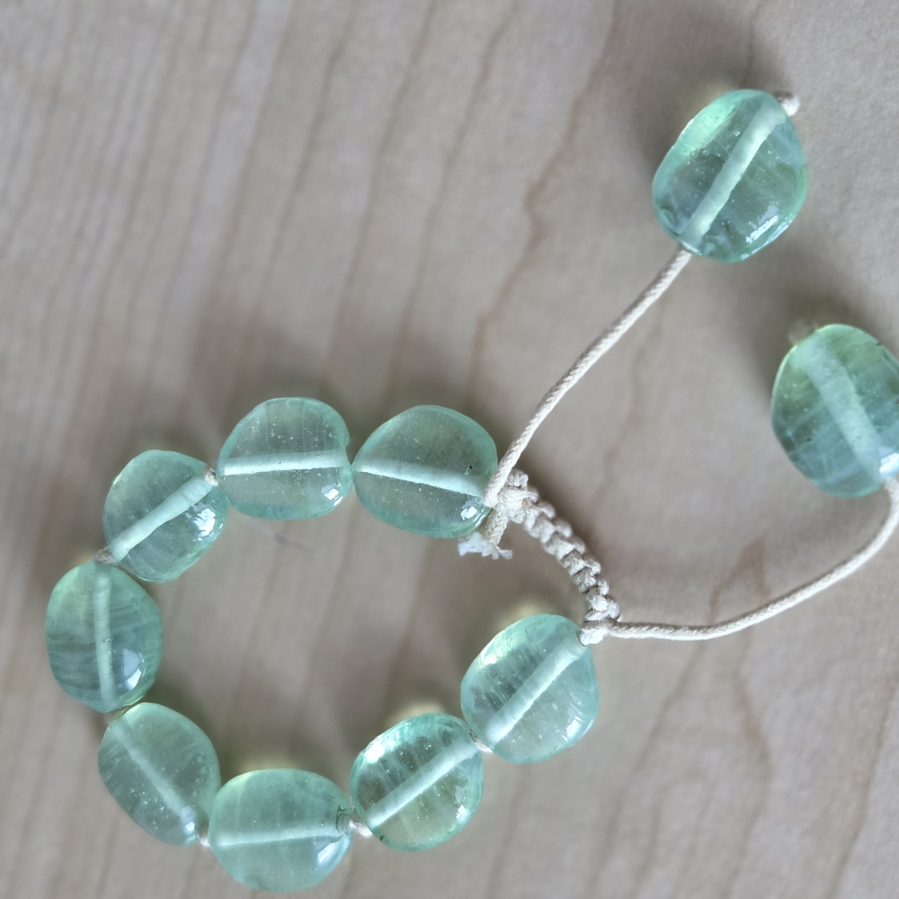 Elegant Aqua Beaded Bracelet